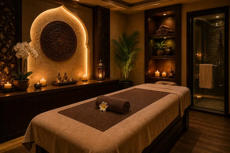 Private treatment suite at Moon Rose Spa Ajman